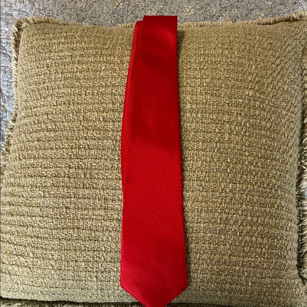 Elegant Red Silk Men's Tie